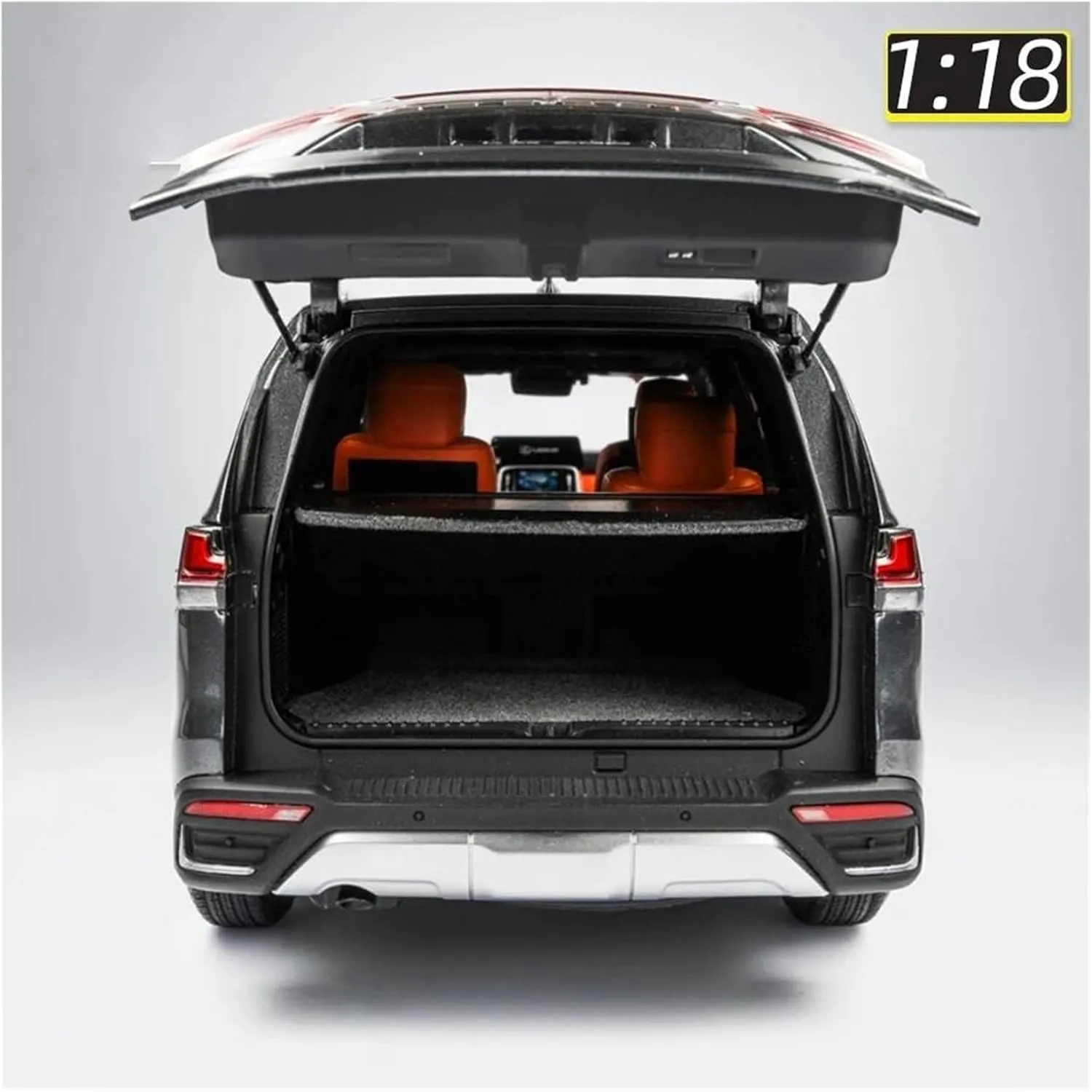 1 18 for Lexus LX600 SUV Alloy Car Model Static Decoration Collection Metal Material Decorations Non-Remote App Controlled Toys(Silver)