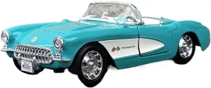 1 24 for Chevrolet Corvette 1957 Alloy Diecast Toy Vehicles Car Model Miniature Scale Model Car Enthusiasts Toy Simulation Vehicle Playset