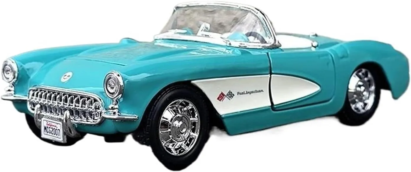 1 24 for Chevrolet Corvette 1957 Alloy Diecast Toy Vehicles Car Model Miniature Scale Model Car Enthusiasts Toy Simulation Vehicle Playset