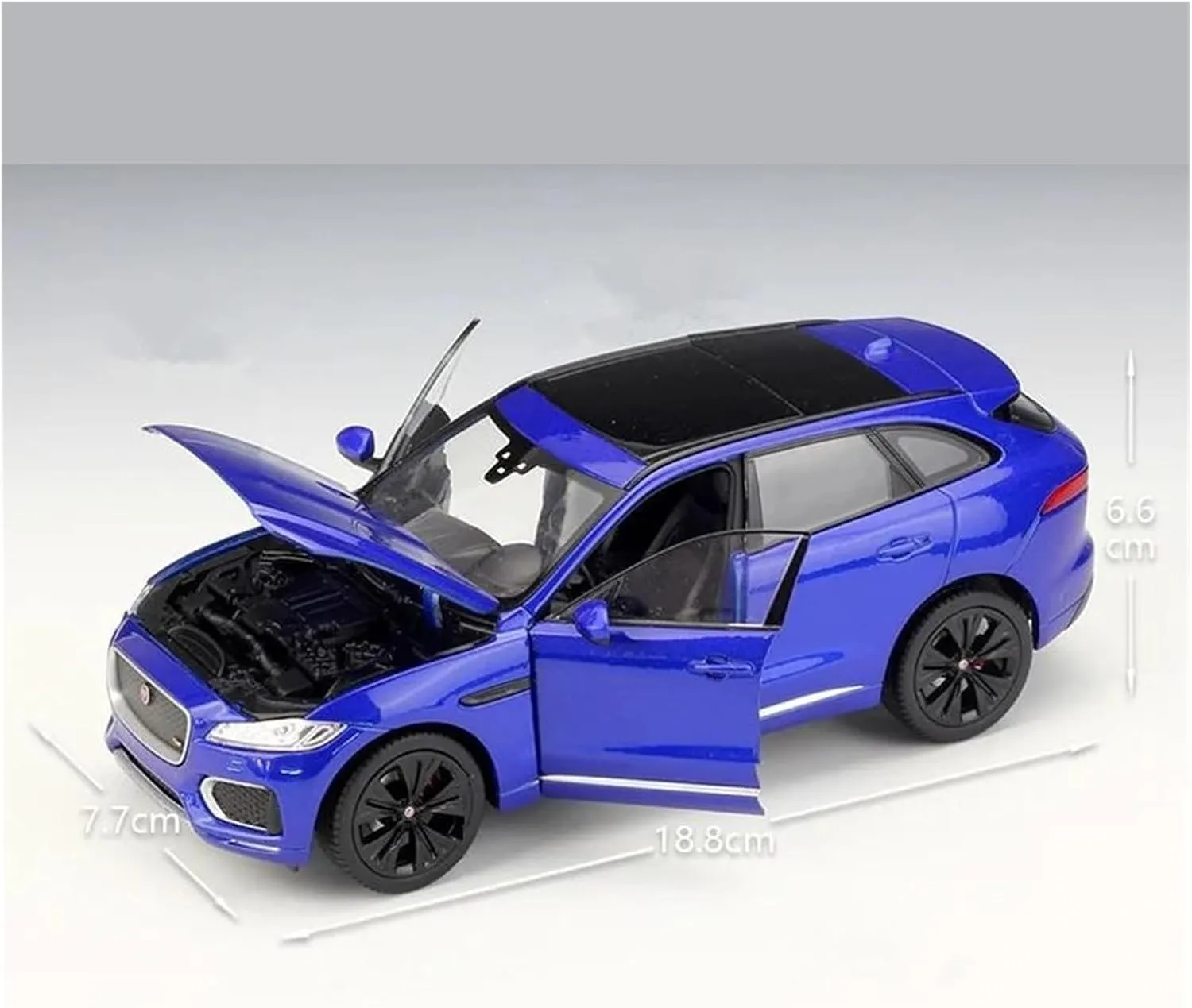 1 24 for Jaguar F-Pace SUV Alloy Car Model Diecast Metal Toy Vehicles Car Model Simulation Collections Gift Simulation Vehicle Playset(Blue)
