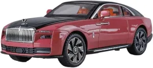 1 24 for Rolls Royce Spectre Luxury Sedan Alloy Scale Car Model Diecast Metal Car Enthusiasts Collection Car Gift Simulation Vehicle Playset(Red)