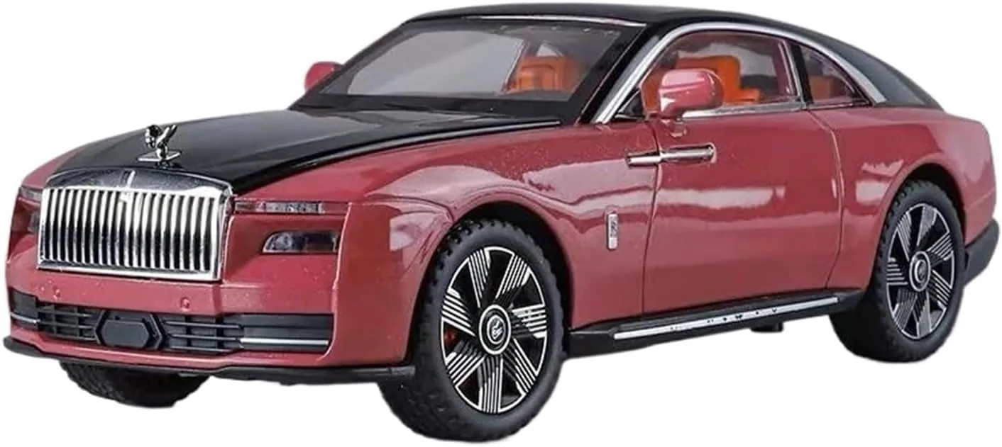 1 24 for Rolls Royce Spectre Luxury Sedan Alloy Scale Car Model Diecast Metal Car Enthusiasts Collection Car Gift Simulation Vehicle Playset(Red)