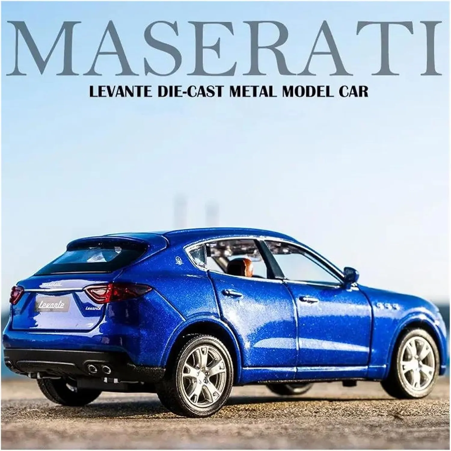 1 32 for Maserati Levante SUV Alloy Car Model Diecast Toy Vehicles Metal Car Model Simulation Collection Toy Gift Classic Cars Collectible(Blue)