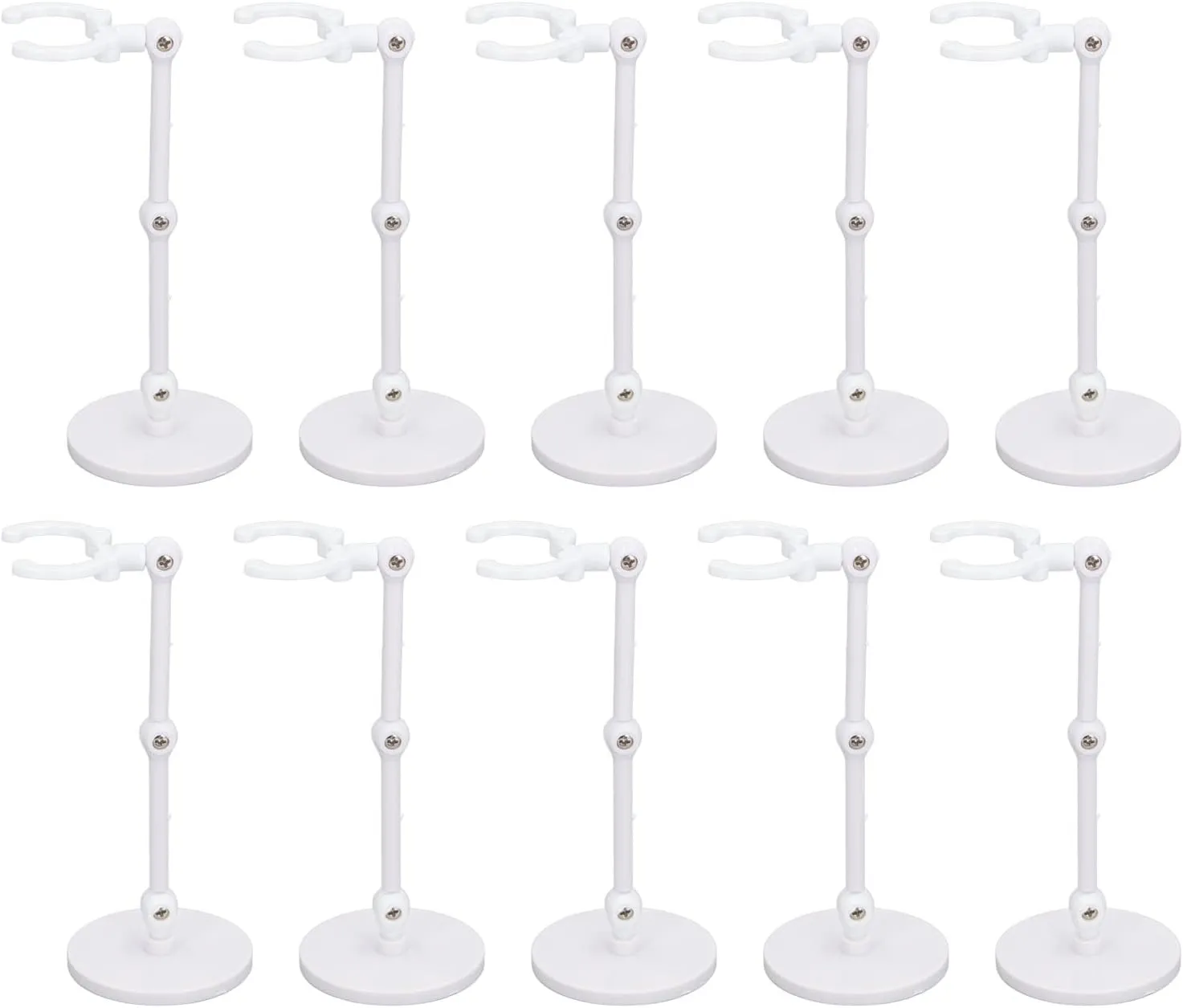 10 Sets 6 Inch Doll Holder Stand, Doll Stands Display Holders, Action Figure Stand Mini Doll Support Frame, Suitable for Movable Dolls (plastic 2)