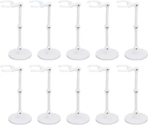10 Sets 6 Inch Doll Holder Stand, Doll Stands Display Holders, Action Figure Stand Mini Doll Support Frame, Suitable for Movable Dolls (plastic 2)