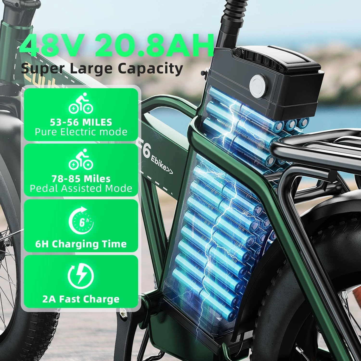 1000W Folding Electric Bike,48V 20AH Removable Battery E Bike,30 MPH,80 Miles Max Range Electric Bike for Adults,20" Fat Tire Foldable ebike,Adult Electric Bicycle for Commute Beach Snow
