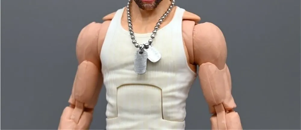 1/12 Scale Male Soldier Model Figure Doll Two Piece Pendant Necklace for 6 Inch Movable Action Figure Doll Toy Miniatures Accessories Doll