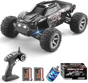1:14 Remote Control Cars, Fast Remote Control Truck, 55 KPH High Speed RC Car, Waterproof RC Truck, 4X4 All Terrain Off Road RC Buggy, Electric Toy Vehicle with 2 LiPo Batteries, Gift for Boys 14 