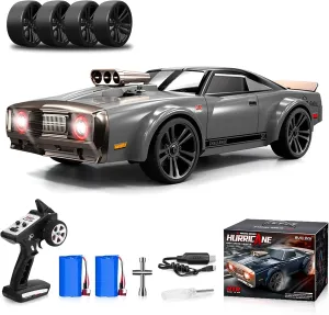 1/16 Fast RC Cars for Adults, RC Drift Car, 38KM/H High-Speed 4WD, Full Proportional Control, 6 LED Light Modes, 2 Rechargeable Batteries, RTR Drifting for Adults, Gift for Boys Kids and Girls