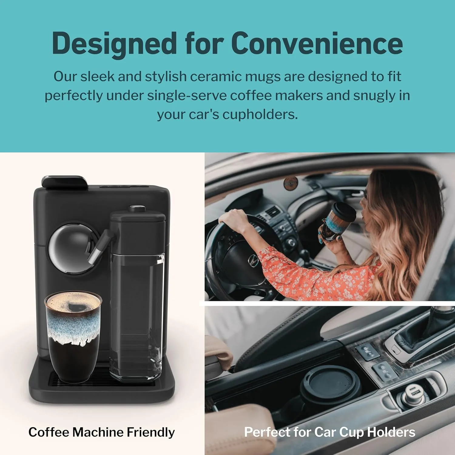 12oz Travel Coffee Mug - Unique Microwave & Dishwasher Safe Tumbler With Lid - Gifts For Women & Men
