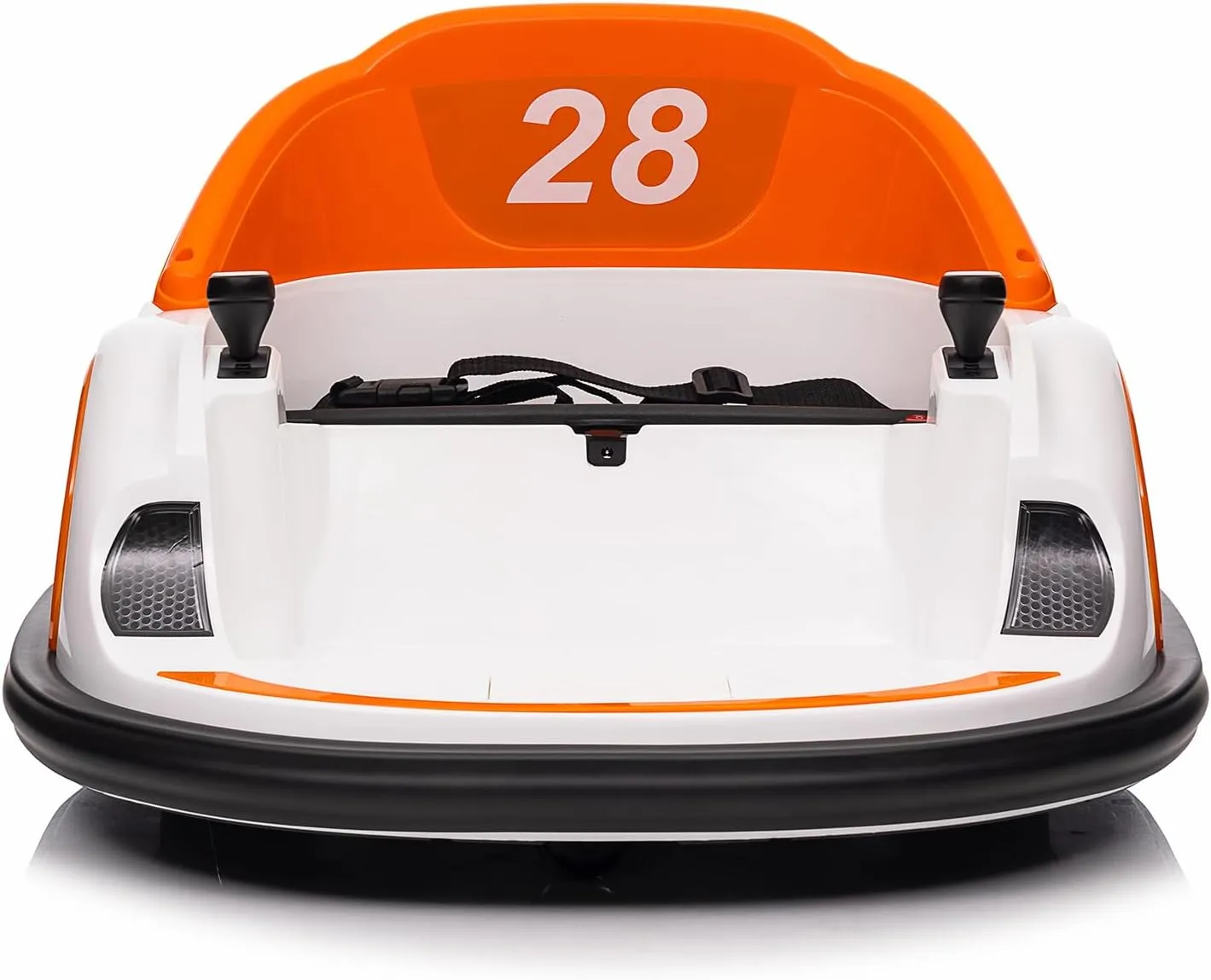 12V Kids Electric Ride On Bumper Car, Toddlers Bumper Car with Remote Control, Baby Bumping Toy with 360 Degree Spin, 3 Speeds, Music, Led Lights, for Boys Girls 1.5 , Orange