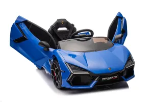 12V Ride On Car for Kids, Licensed Lamborghini Revuelto Electric Vehicle, Battery Powered Sports Car Toy for Boys & Girls, with Bluetooth, USB, Music, Remote Control, Headlight, Blue