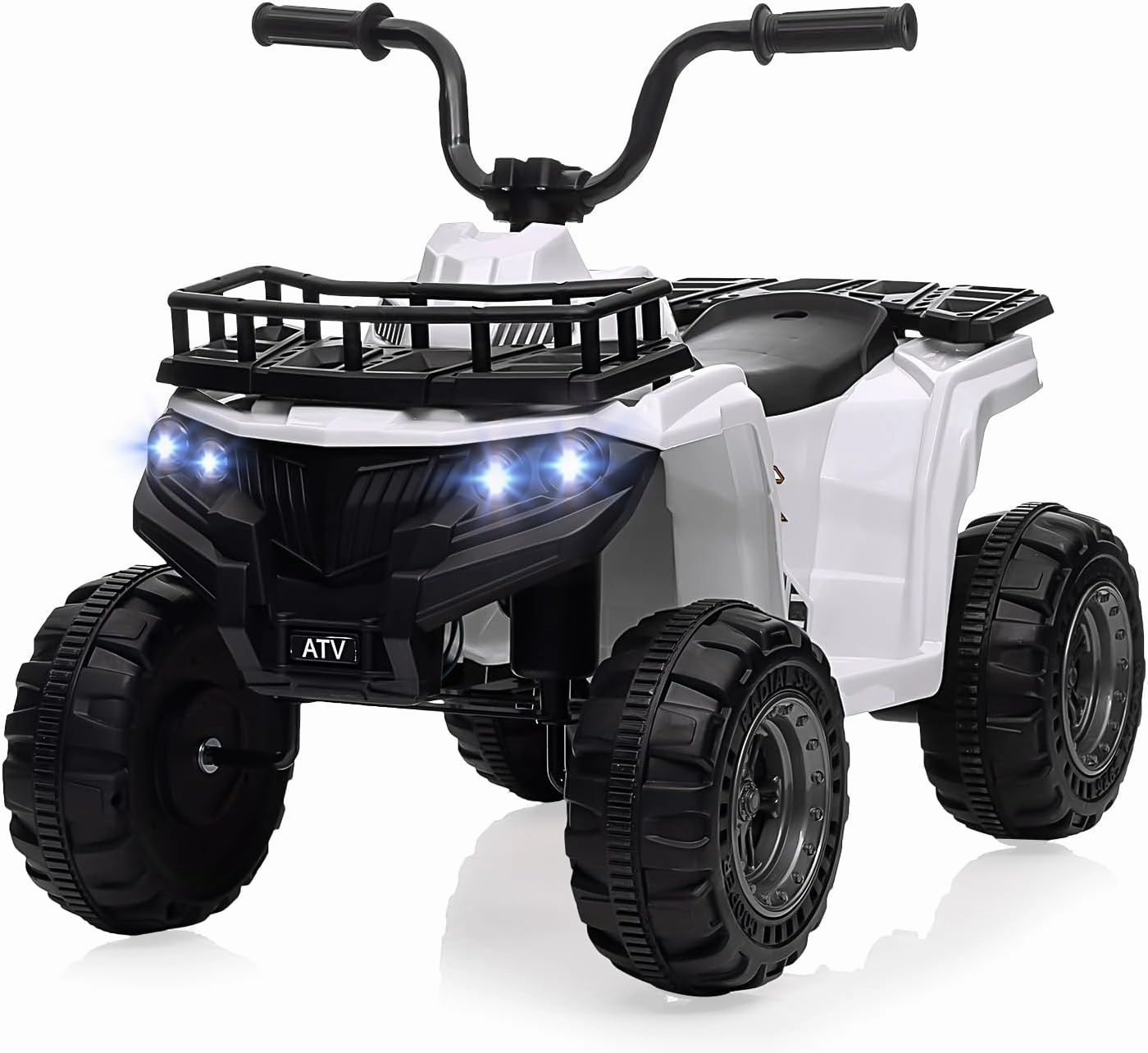 12V 4.5AH Kids ATV 4 Wheeler Rechargeable Battery Car for Ages 3  | ASTM/CPSIA Certified Electric Quad with Ergonomic Seat, Treaded Tires & Rubber Grips | Indoor/Outdoor Ride-On Toy