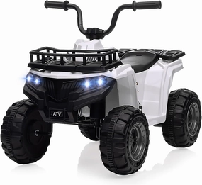 12V 4.5AH Kids ATV 4 Wheeler Rechargeable Battery Car for Ages 3  | ASTM/CPSIA Certified Electric Quad with Ergonomic Seat, Treaded Tires & Rubber Grips | Indoor/Outdoor Ride-On Toy