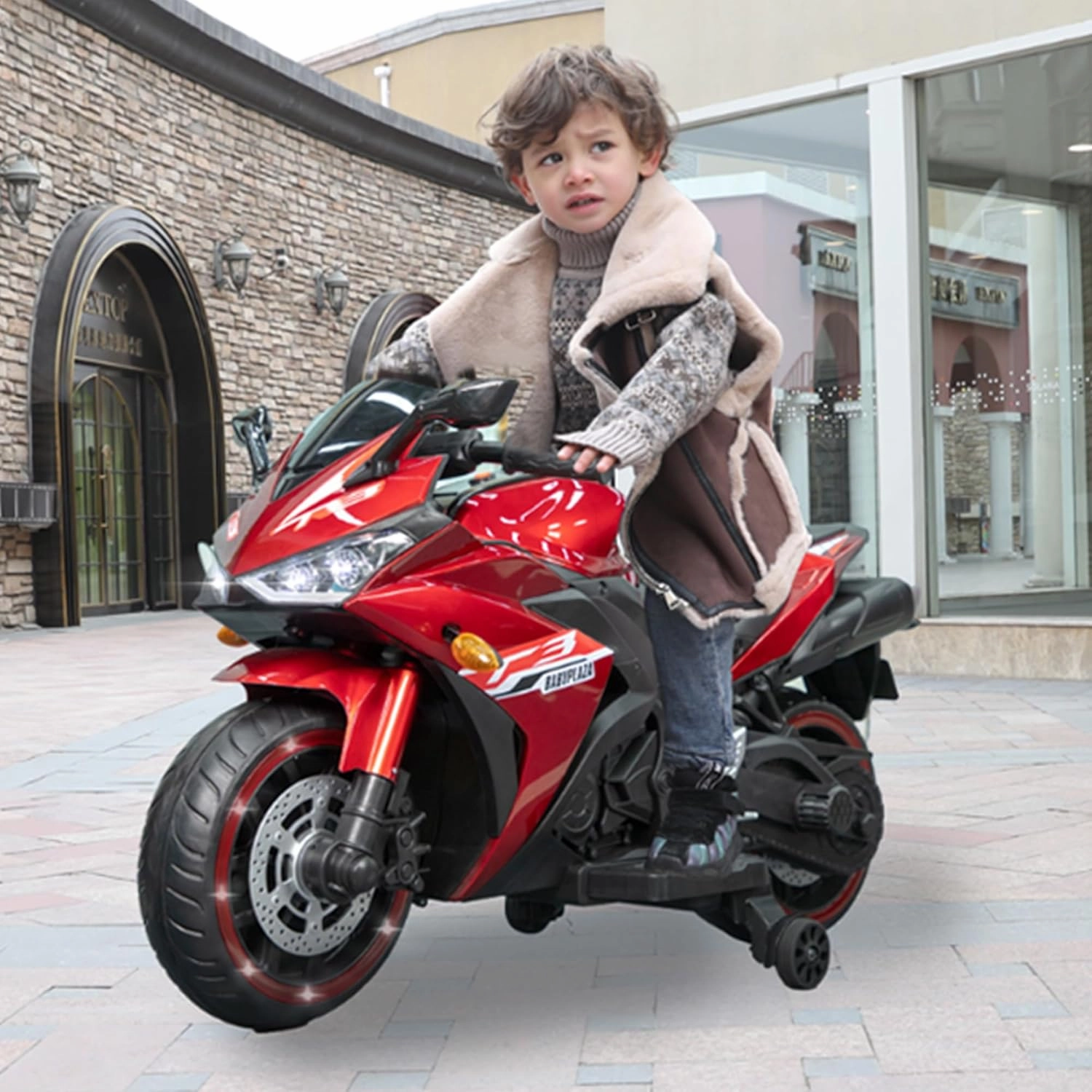 12v Motorcycle for Kids,TAMCO Children Battery Motorcycle Rechargeable 2 Wheels Motorbike Ride on Kids Electric Motorcycle with Lighting Wheels/Hand Racing Foot Brake