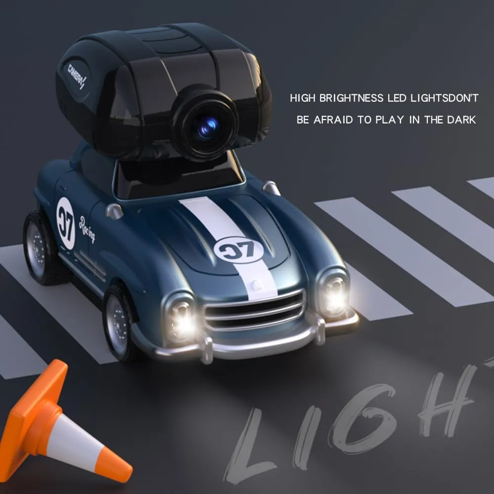 1:32 Mini RC Car, 2.4GHz High-Speed Drifting Toy car with Real-time Camera, Lights, Vibration Feedback, Toy Cars for Boys & Girls Birthday (Red RC Racer/Without Camera)