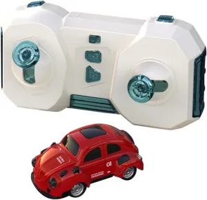 1:32 Mini RC Car, 2.4GHz High-Speed Drifting Toy car with Real-time Camera, Lights, Vibration Feedback, Toy Cars for Boys & Girls Birthday (Red RC Racer/Without Camera)