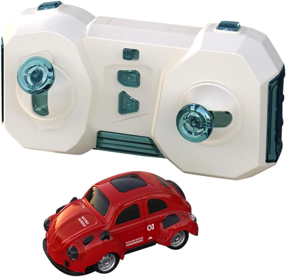 1:32 Mini RC Car, 2.4GHz High-Speed Drifting Toy car with Real-time Camera, Lights, Vibration Feedback, Toy Cars for Boys & Girls Birthday (Red RC Racer/Without Camera)