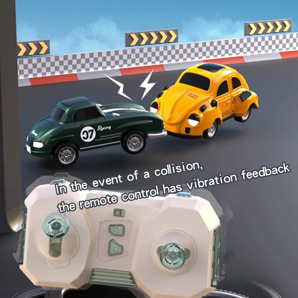 1:32 Mini RC Car, 2.4GHz High-Speed Drifting Toy car with Real-time Camera, Lights, Vibration Feedback, Toy Cars for Boys & Girls Birthday (Red RC Racer/Without Camera)
