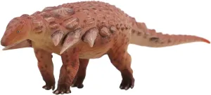 1:35 Scale Edmontonia Figure Nodosauridae Ankylosauria Dinosaur Collection PVC Prehistoric Animal Model Collector Simulation Decoration Gift for Adult (Red)