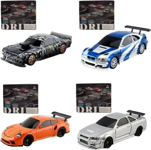 1/43 RC Drift Car for Adults, 2.4G Remote Control Drift Car RC Sports Car, RC Racing Car Drift Mini RC Car Model, Electric RC Racing Drift Car with Lights, Gift -Gyro RTR