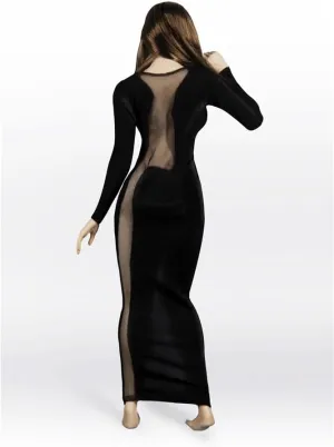 1/6 Scale Female Figure Clothes, Female Long Sleeve Long Dress for 12 inch Action Figure Body Doll