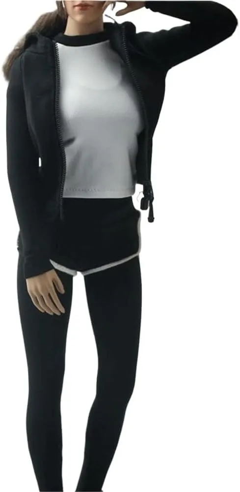 1/6 Scale Female Soldier Figure Sports Jacket T Shirt Shorts Leggings for 12" Action Figure Doll Clothes Doll