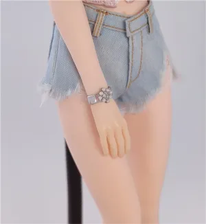 1/6 Scale Female Soldier Model Figure Doll Bracelet H2R5 for 12 Inch Movable Action Figure，Doll Toy Miniatures Accessories Doll(Silver)