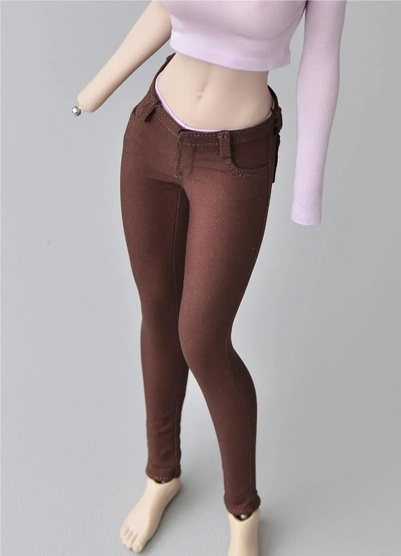 1/6 Scale Female Soldier Model Figure Doll Clothes High Waist Pants for 12 Inch Movable Doll Action Figure Accessories（Only Pants,Other Not Included） Doll(Brown)