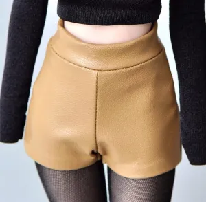 1/6 Scale Female Soldier Model Figure Doll Clothes Leather Shorts for 12 Inch Movable Doll Action Figure Accessories Doll(Brass)