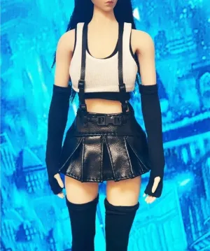 1/6 Scale Female Soldier Model Figure Doll Vest Leather Skirt Hand Socks Long Stockings Clothes for 12 inch Action Figure Doll Clothes Doll