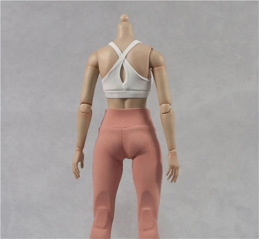 1/6 Scale Female,Figure Doll Clothes Casual V Neck Sleeveless Shirt Costume for 12" Soldier Action Figure Doll(White)