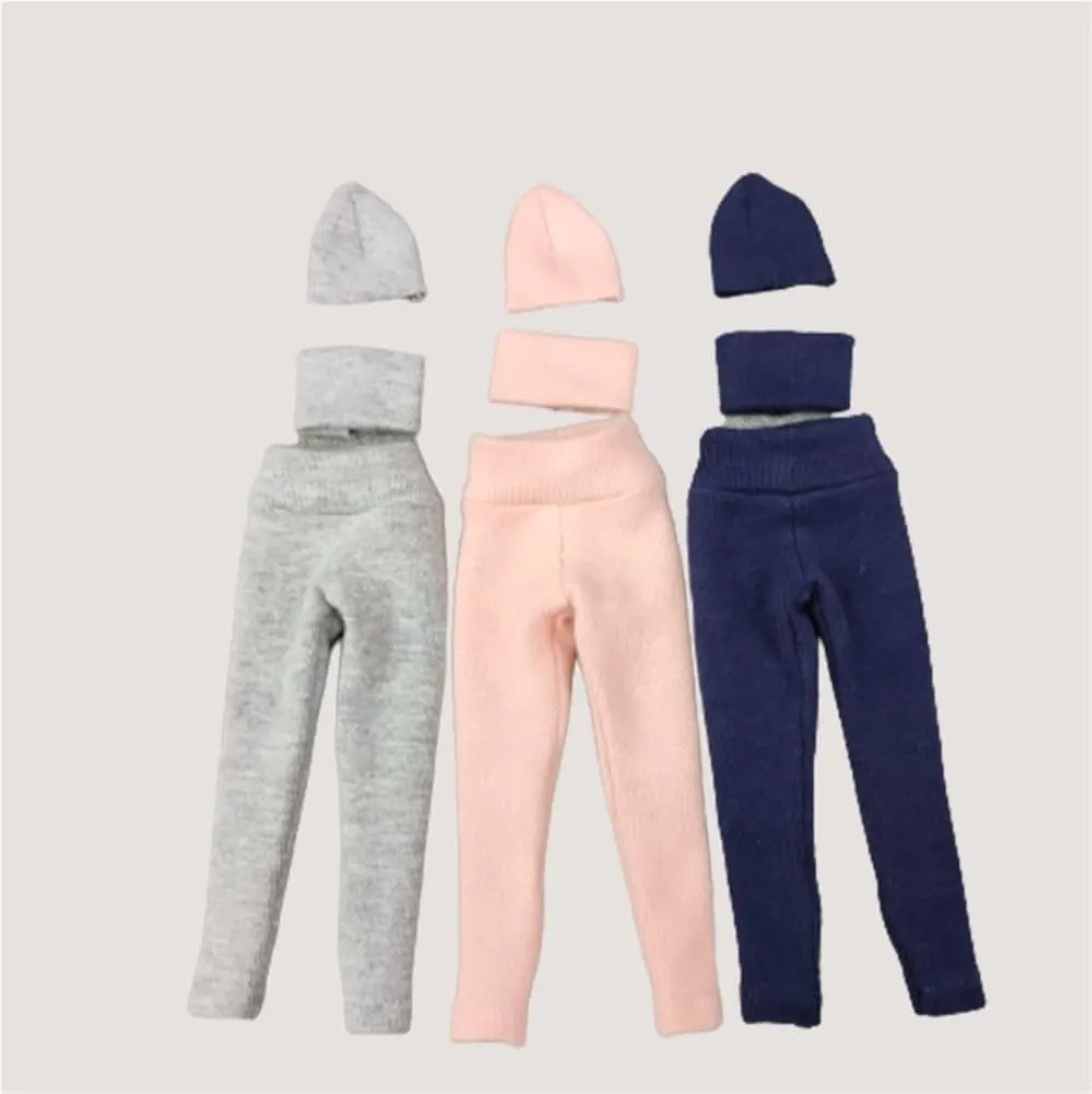 1/6 Scale Female,Figure Doll Clothes Knit Underwear Pants Hats Costume for 12" Female Soldier Action Figure Doll(Blue)