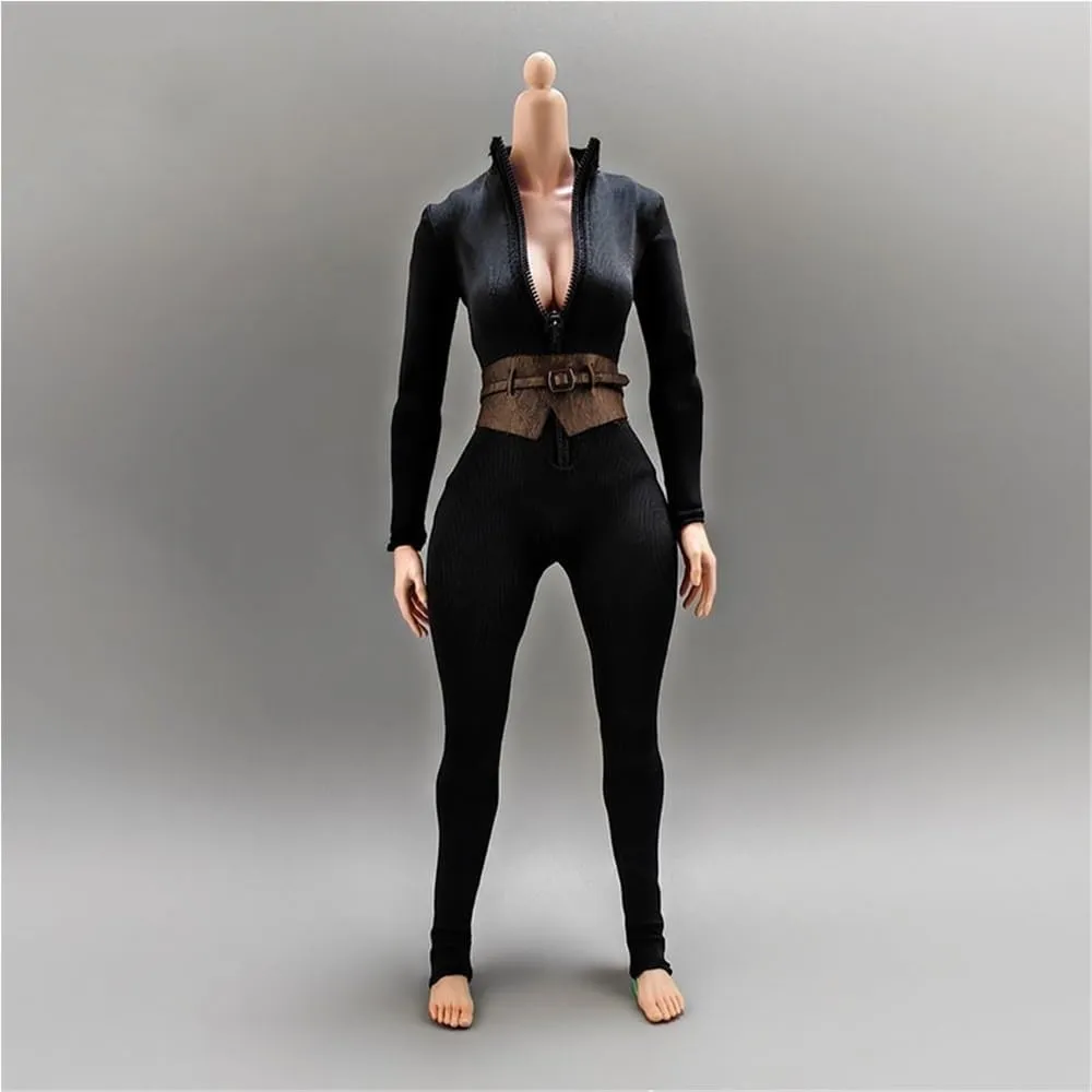 1/6 Scale Female,Figure Doll Clothes Long Sleeves Jumpsuit Waistband for 12" Female Soldier Action Figure Doll