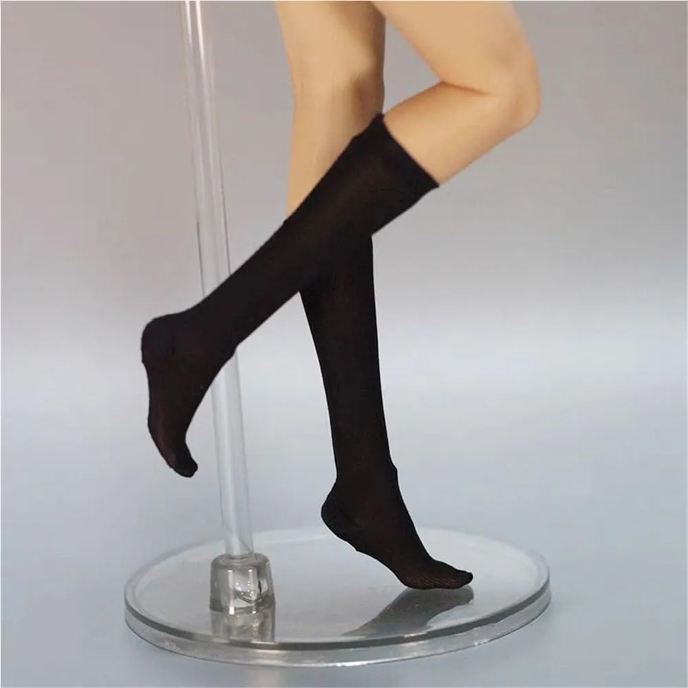 1/6 Scale Female,Figure Doll Socks Calf Socks Legging Accessories for 12" Soldier Action Figure Doll(Black)