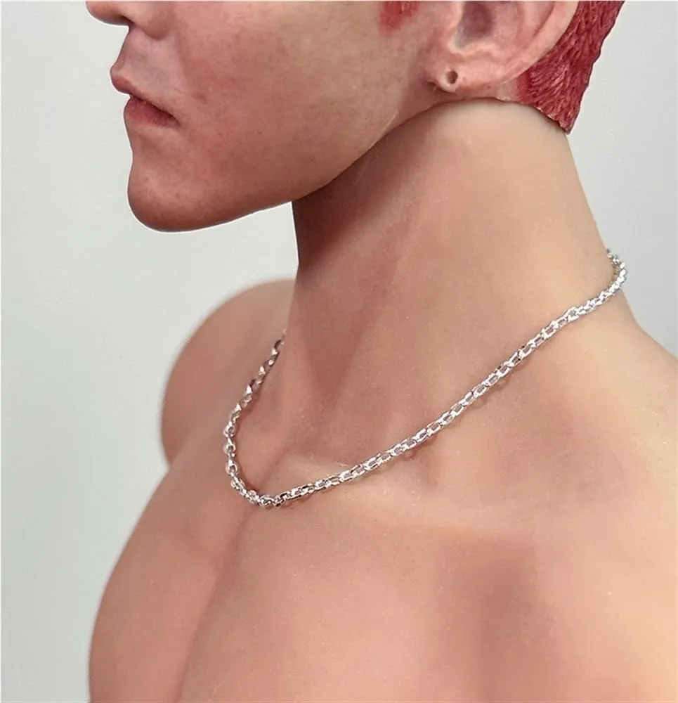 1/6 Scale Male Soldier Model Figure Doll Metal Necklace for 12 Inch Movable Action Figure，Doll Toy Miniatures Accessories Doll(Silver)