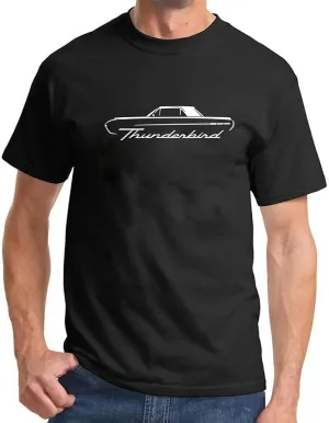1961 1962 1963 Ford Thunderbird Hardtop Classic Outline Design Print Tshirt