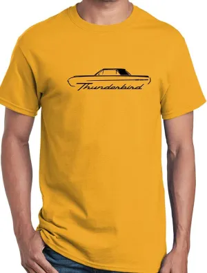 1961 1962 1963 Ford Thunderbird Hardtop Classic Outline Design Print Tshirt