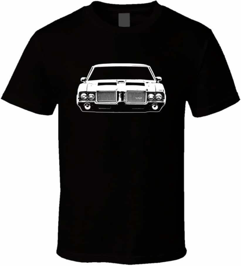 1972 Oldsmobile 442 W30 Front View Silhouette Classic Muscle Car Enthusiast T Shirt