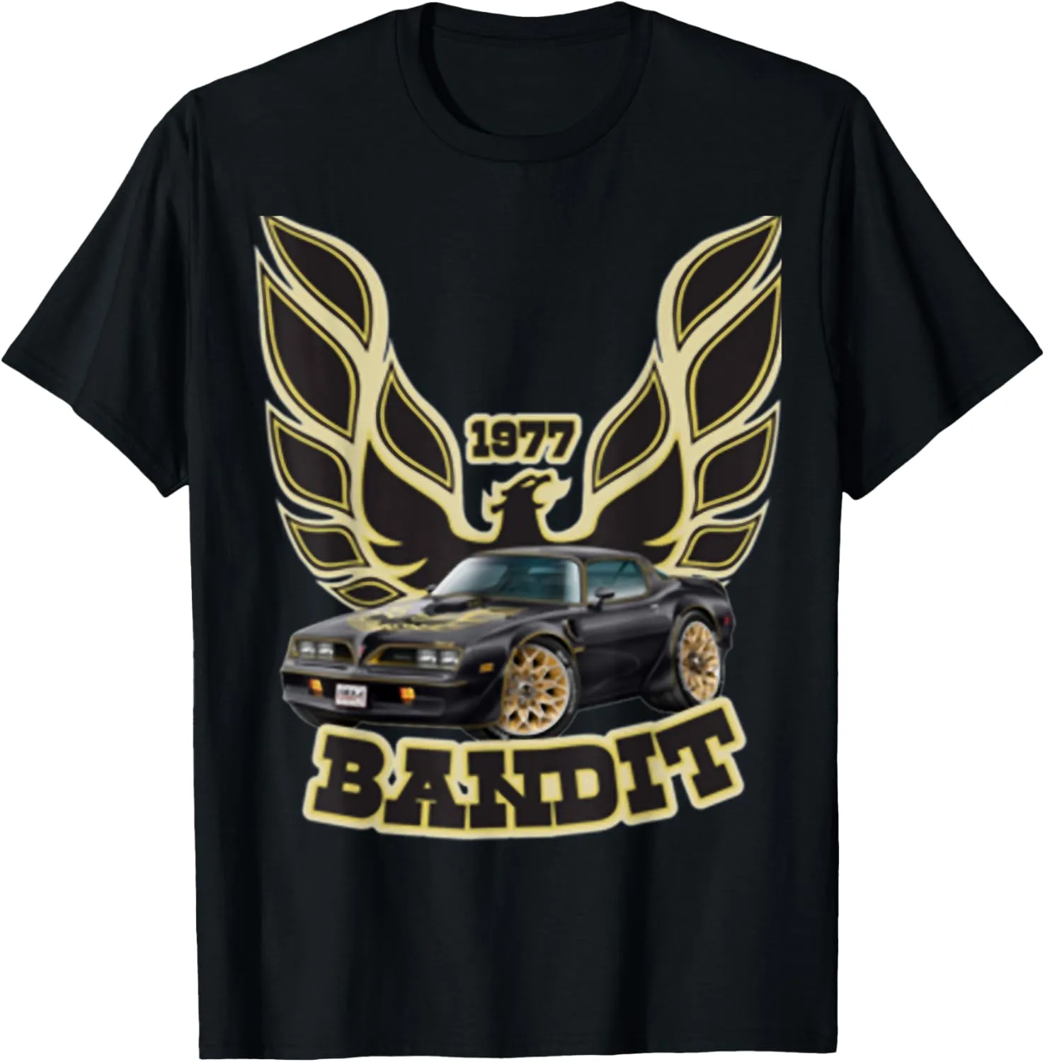 1977 77 trans am vintage black car MUSCLE CARS 70s CLASSIC T-Shirt