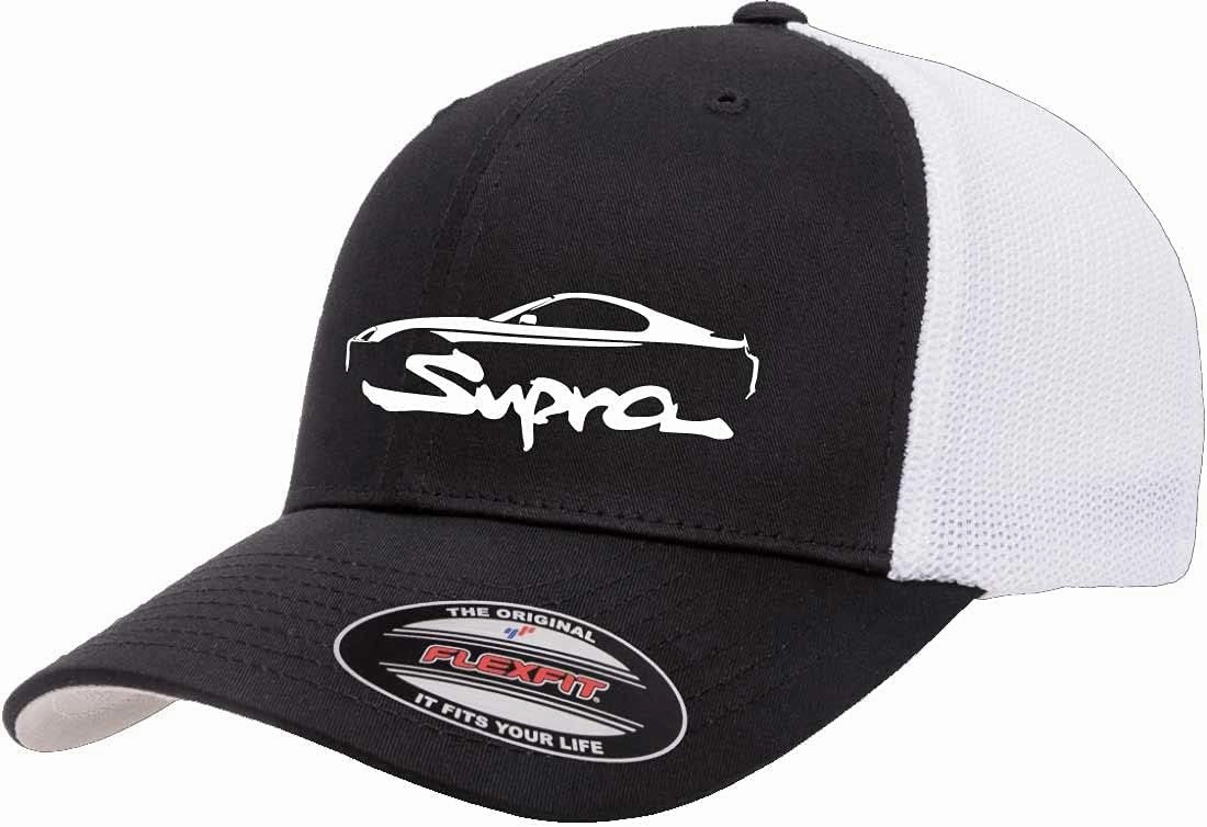 1992-02 Supra Sports Car Classic Outline Design Flexfit 6511 Trucker Mesh Fitted Cap