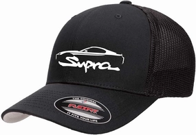 1992-02 Supra Sports Car Classic Outline Design Flexfit 6511 Trucker Mesh Fitted Cap