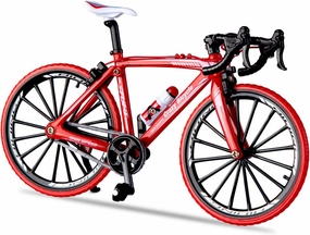 1:10 Scale Die-Cast Alloy Mini BMX Mountain Bike Finger Bicycle Model Toy Desktop Decoration Crafts for Cycling Lovers Bike Racers Athletes Children Boys and Girls (Red)