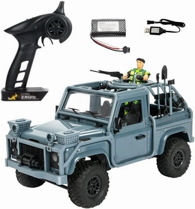 1/12 2.4Ghz Crawler RC Car, Imulation American RC Military Truck All Terrain Hobby 4WD Off Road Truck Vehicle Models RC Vehicle Army Truck RTR for Boys Kids