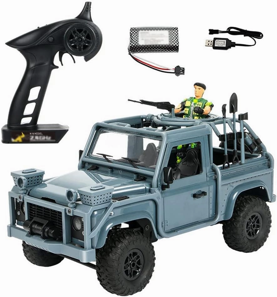 1/12 2.4Ghz Crawler RC Car, Imulation American RC Military Truck All Terrain Hobby 4WD Off Road Truck Vehicle Models RC Vehicle Army Truck RTR for Boys Kids