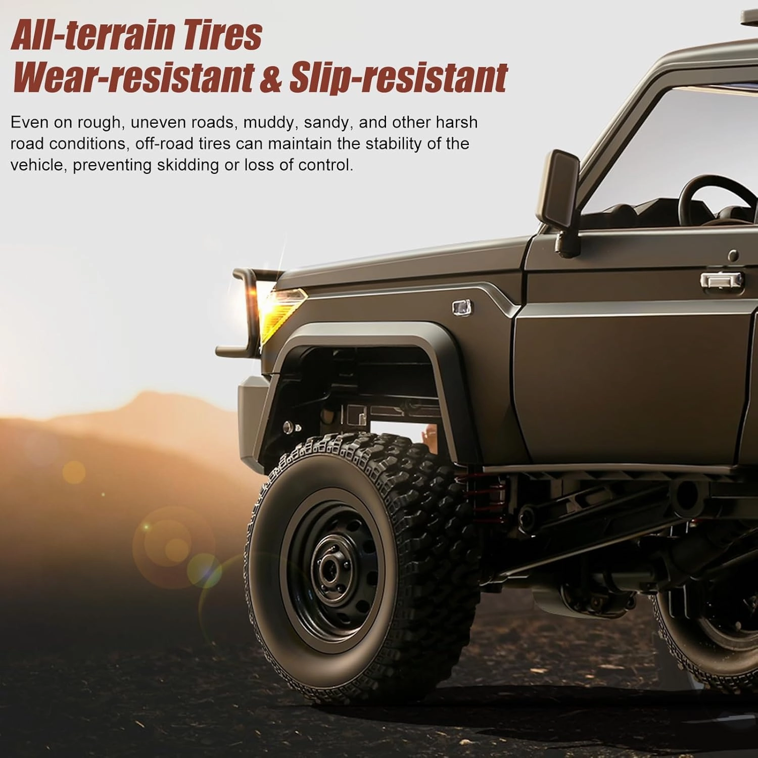 1/12 Scale RC Crawler, MN-82S Remote Control Car, 2.4GHz 4WD Off Road Rock Crawler Vehicle with Lights, DIY Land Cruiser Pickup Truck Toy for Adults Kids