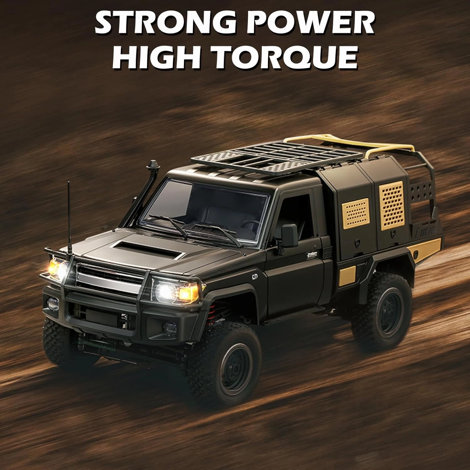 1/12 Scale RC Crawler, MN-82S Remote Control Car, 2.4GHz 4WD Off Road Rock Crawler Vehicle with Lights, DIY Land Cruiser Pickup Truck Toy for Adults Kids