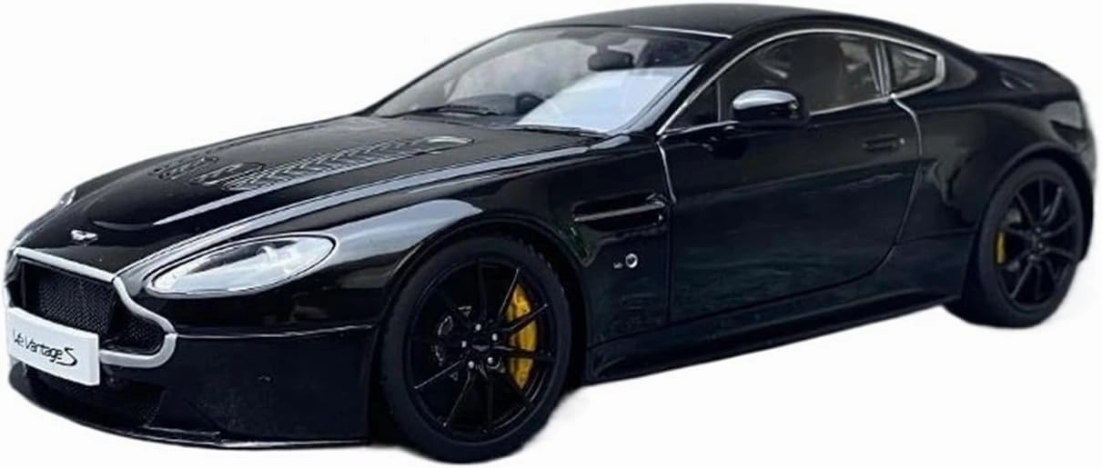 1 18 for Aston Martin V12 Vantage S 2015-2018 Alloy Sports Car Model Diecast Metal Racing Car Model Collection Non-Remote App Controlled Toys(Black)