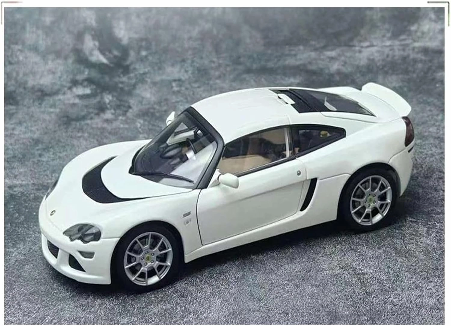 1 18 for Lotus Europa S Diecast Alloy Car Model Metal Sports Car Model Vehicle Collection Static Ornaments Simulation Vehicle Playset(White)