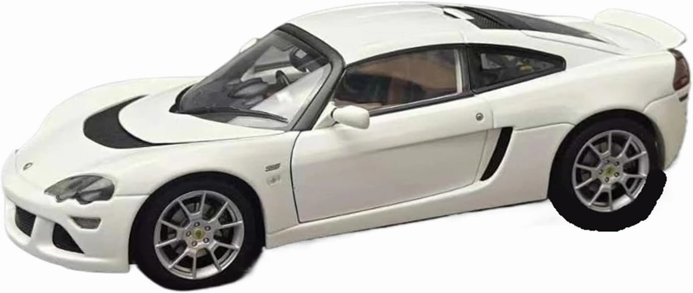 1 18 for Lotus Europa S Diecast Alloy Car Model Metal Sports Car Model Vehicle Collection Static Ornaments Simulation Vehicle Playset(White)